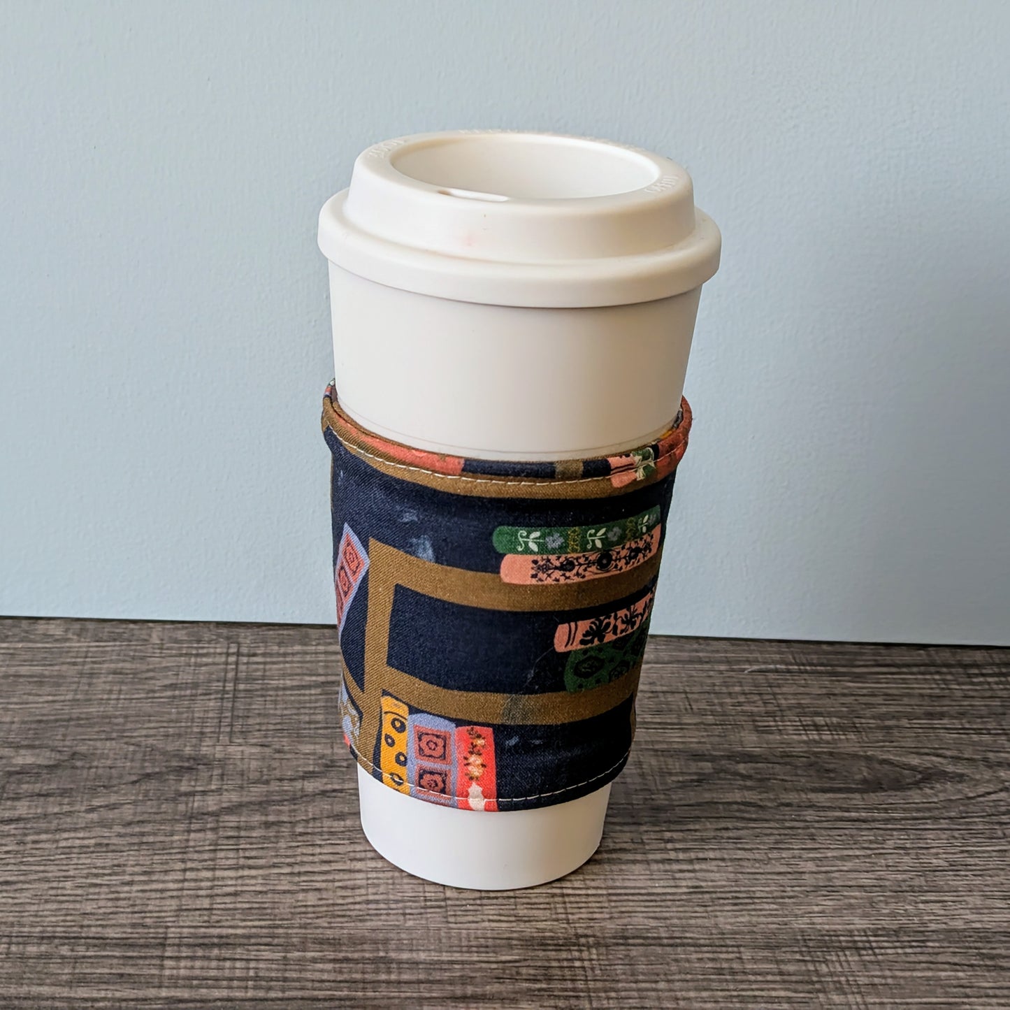 Book Print Cup Cozy