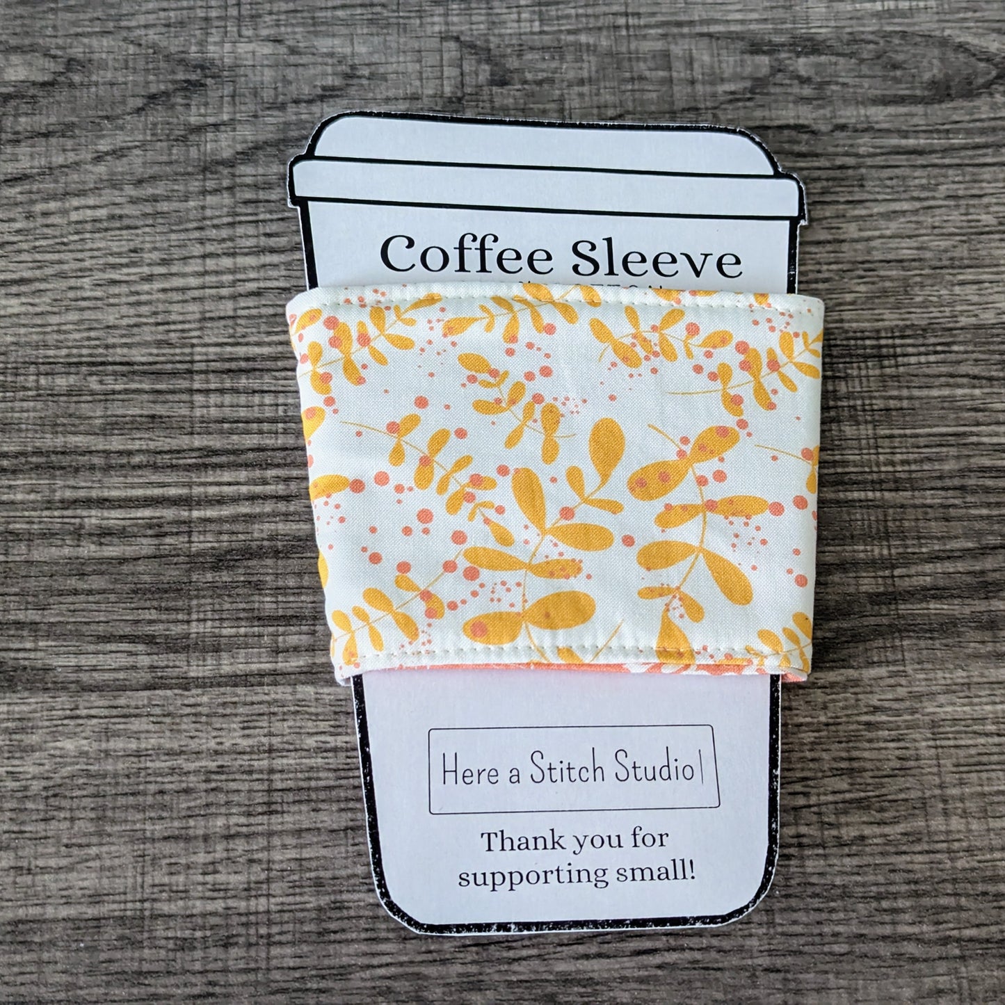 Yellow & Pink Floral Cup Cozy