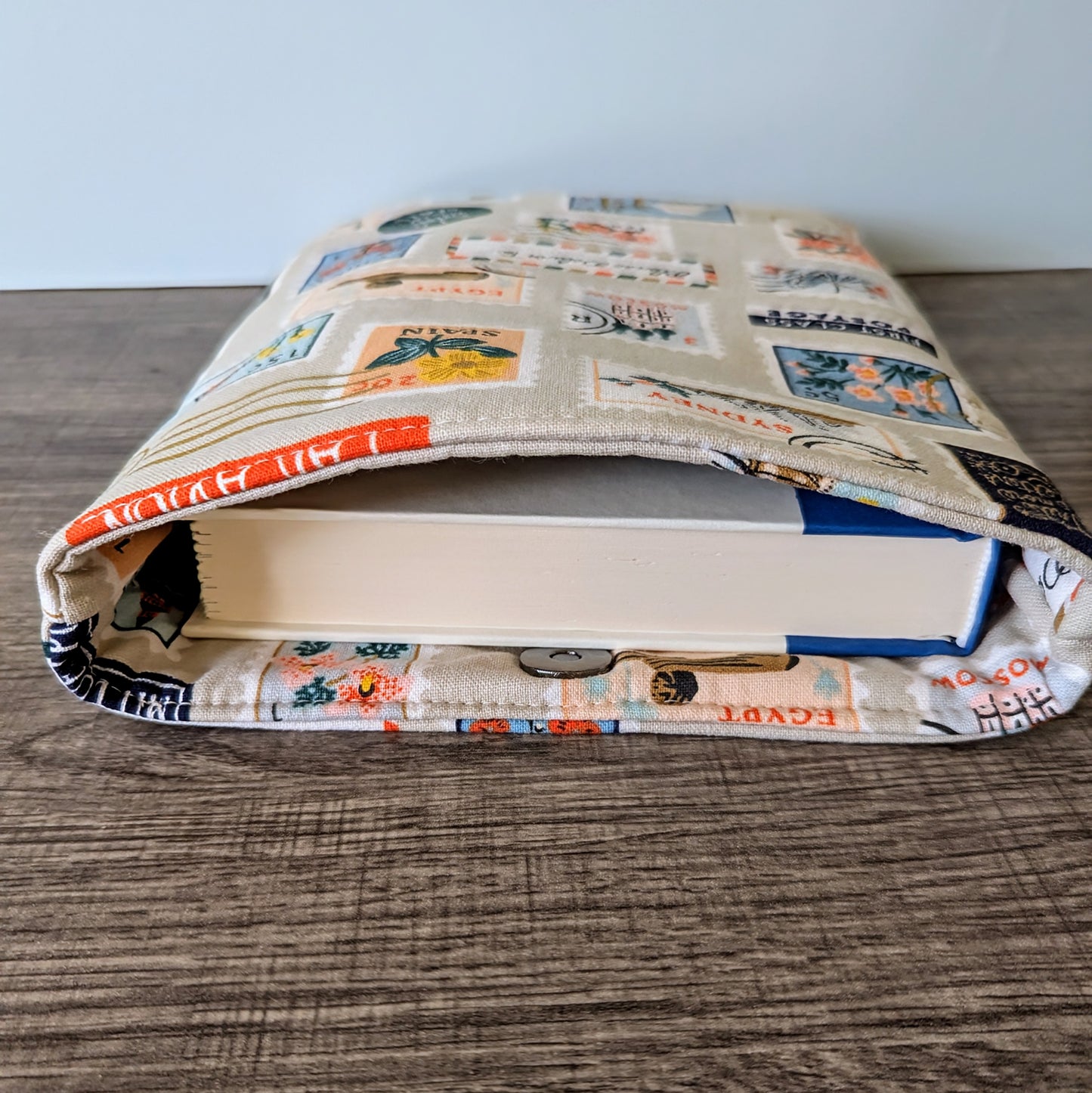 Postage Stamp Canvas Book Sleeve