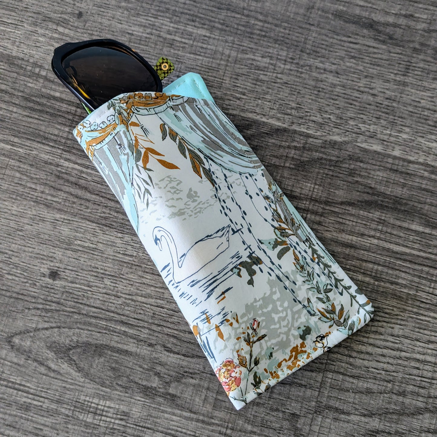 Swan Floral Eyeglass Pouch