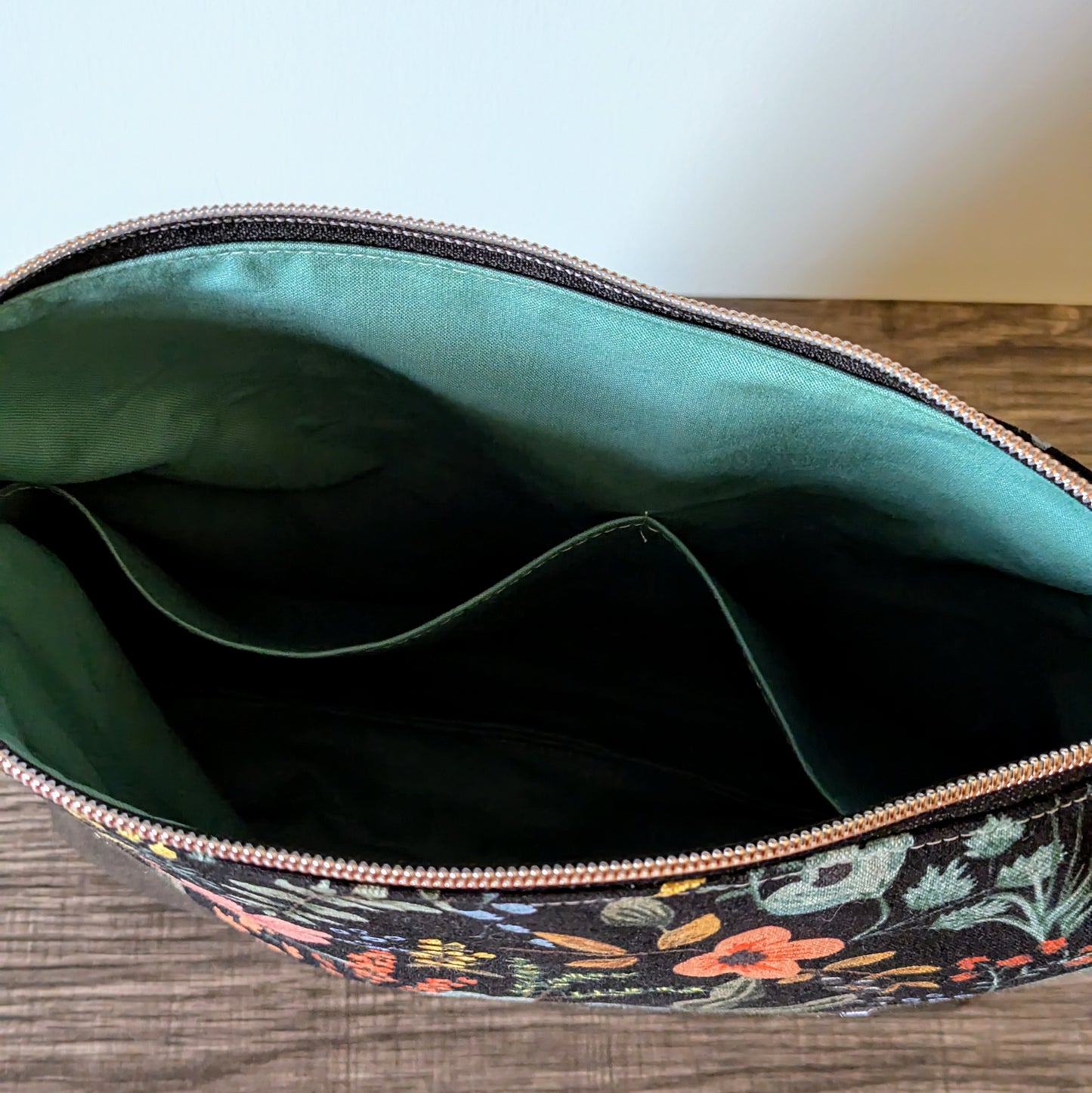 Large Herb Floral Canvas Zipper Bag