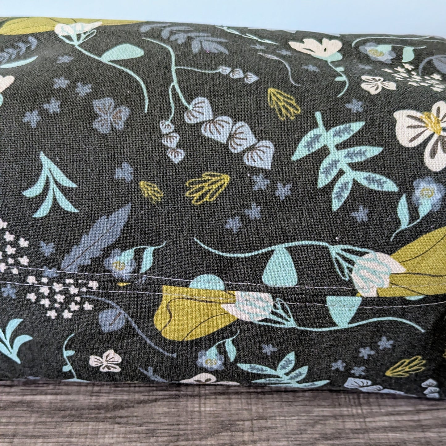 Dark Floral Canvas Boxy Bag