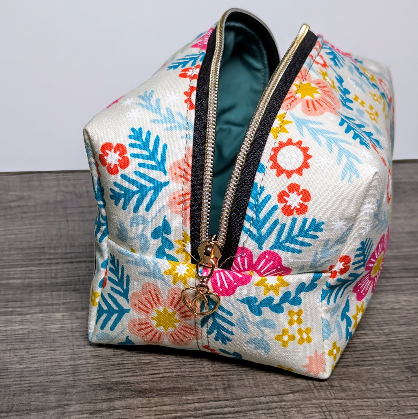 Floral Cream Canvas Boxy Bag