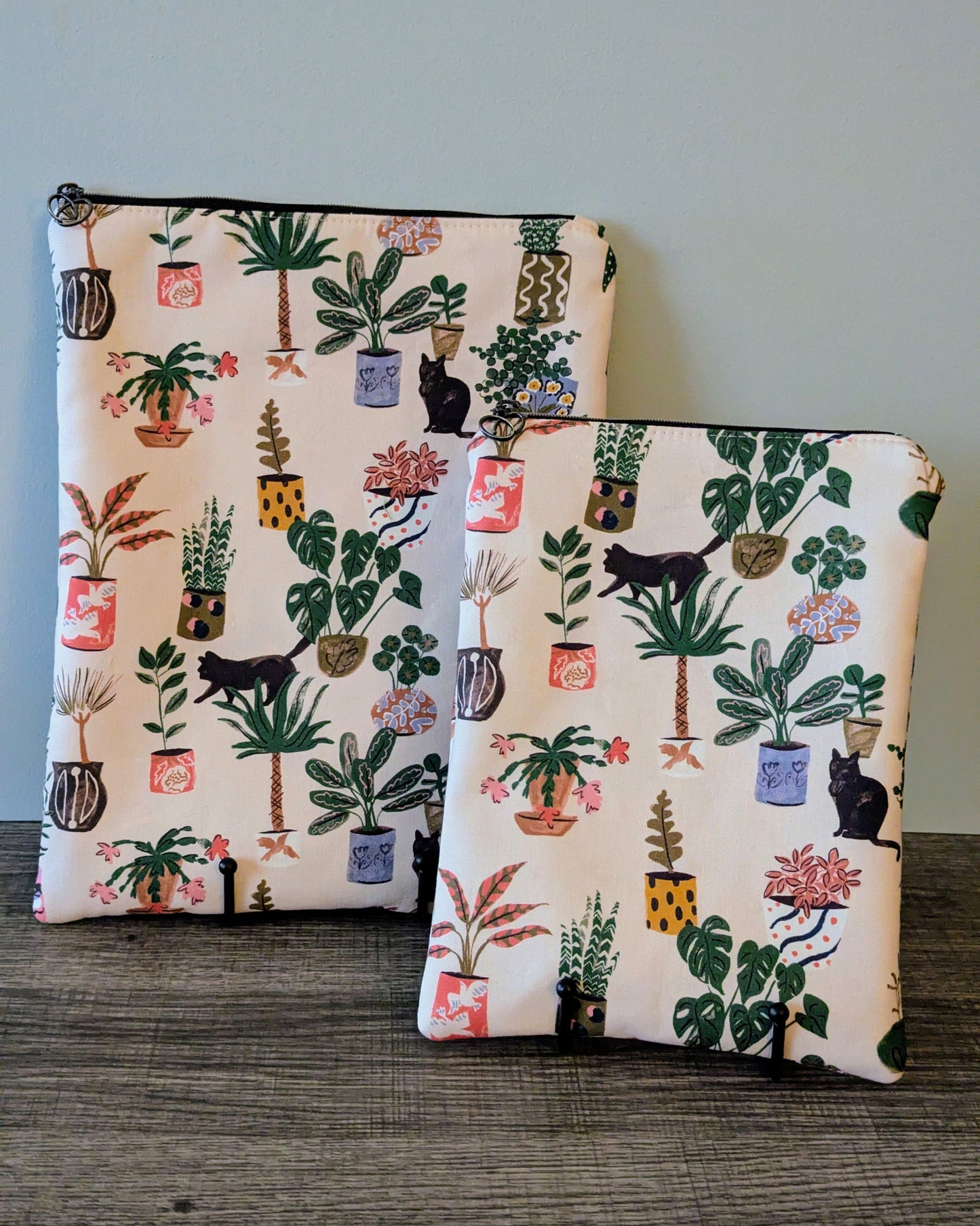 Cats & Plants Cotton Book & E-Reader Sleeve