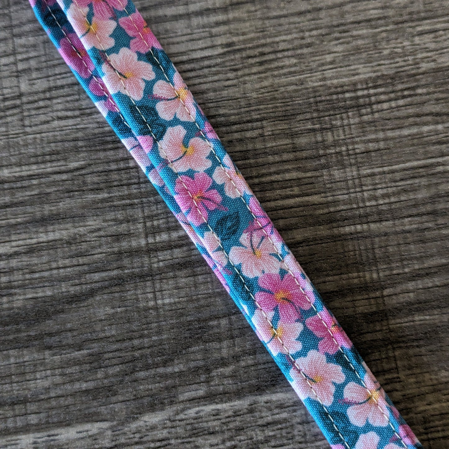 Pink Floral Wrist Lanyard