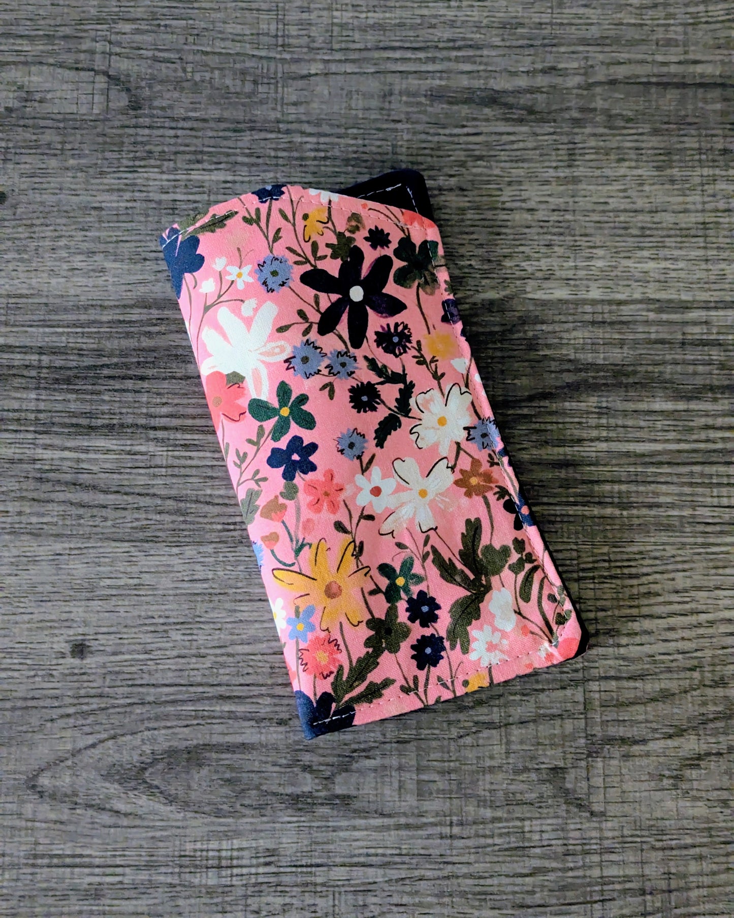 Pink Wildflower Eyeglass Pouch