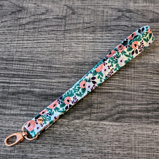 Lavender Floral Wrist Lanyard