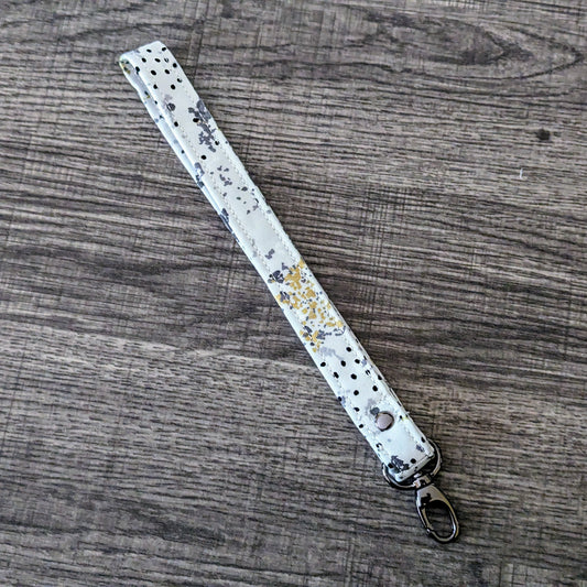 White and Black Wrist Lanyard