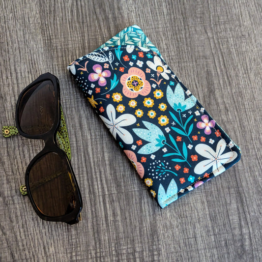 Modern Floral Eyeglass Pouch