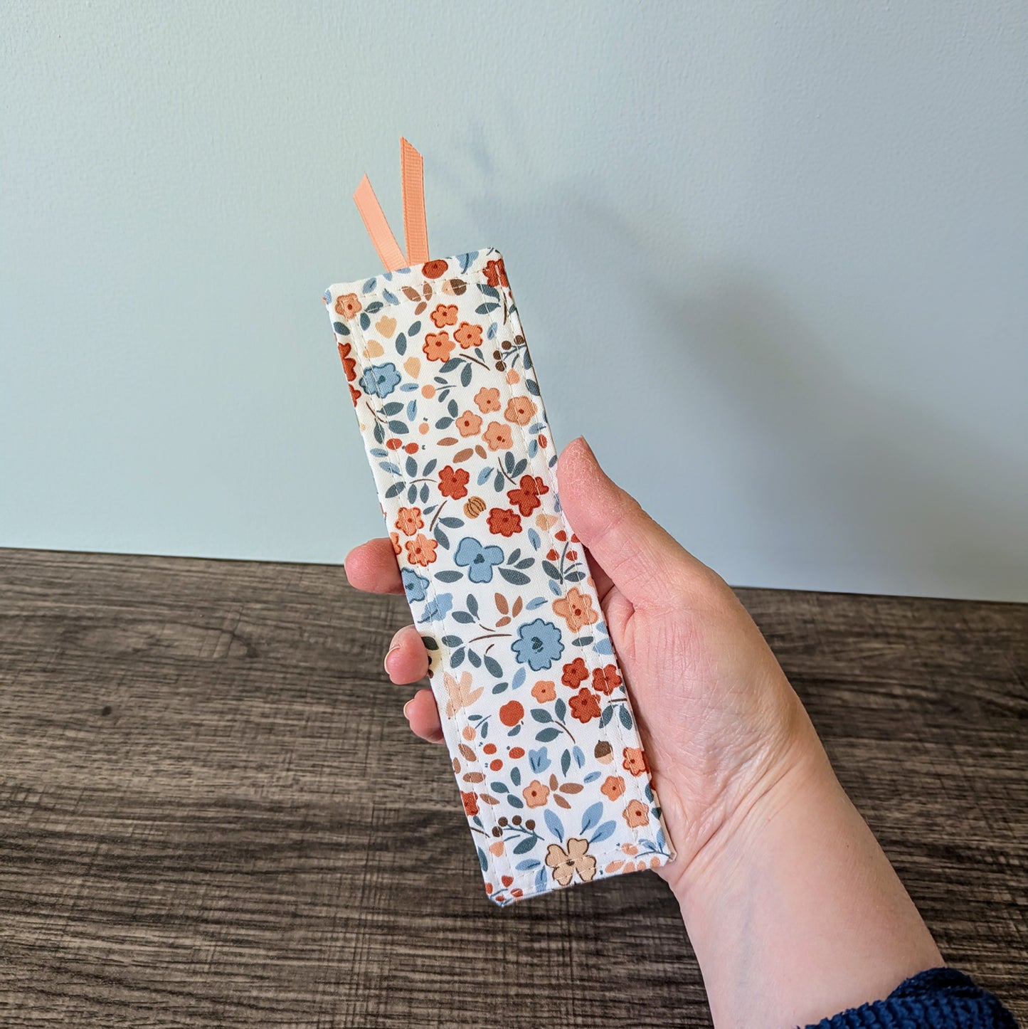 White Floral Cotton Bookmark
