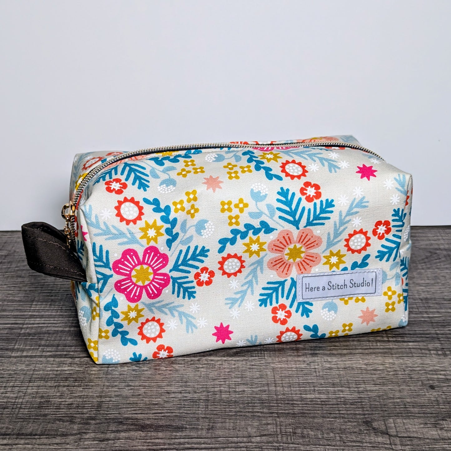 Floral Cream Canvas Boxy Bag
