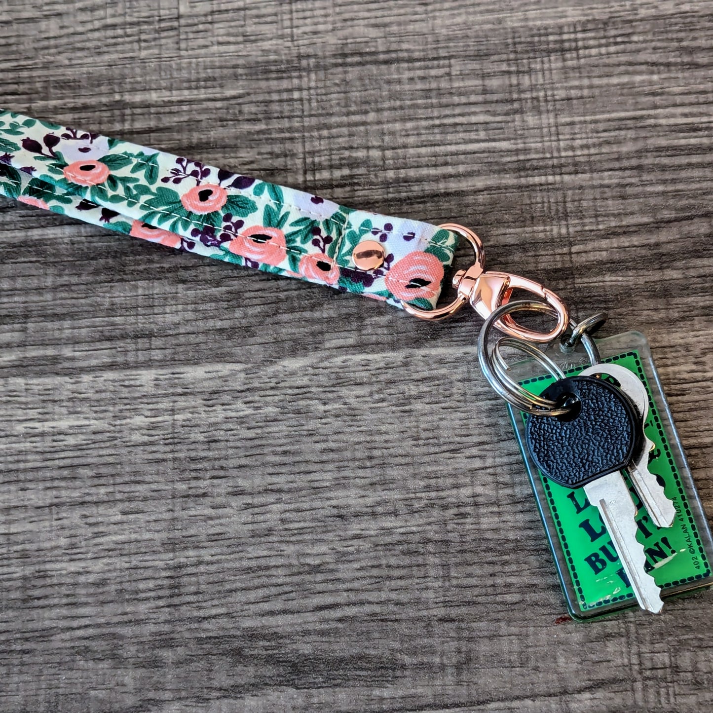 Lavender Floral Wrist Lanyard