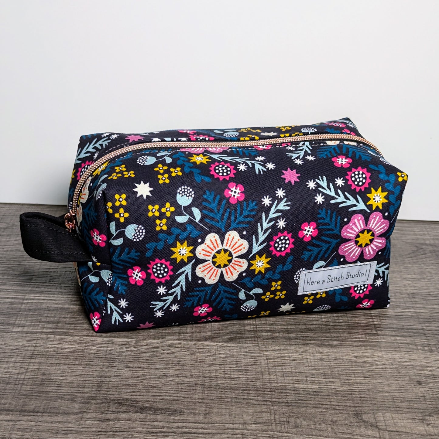 Floral Eggplant Canvas Boxy Bag
