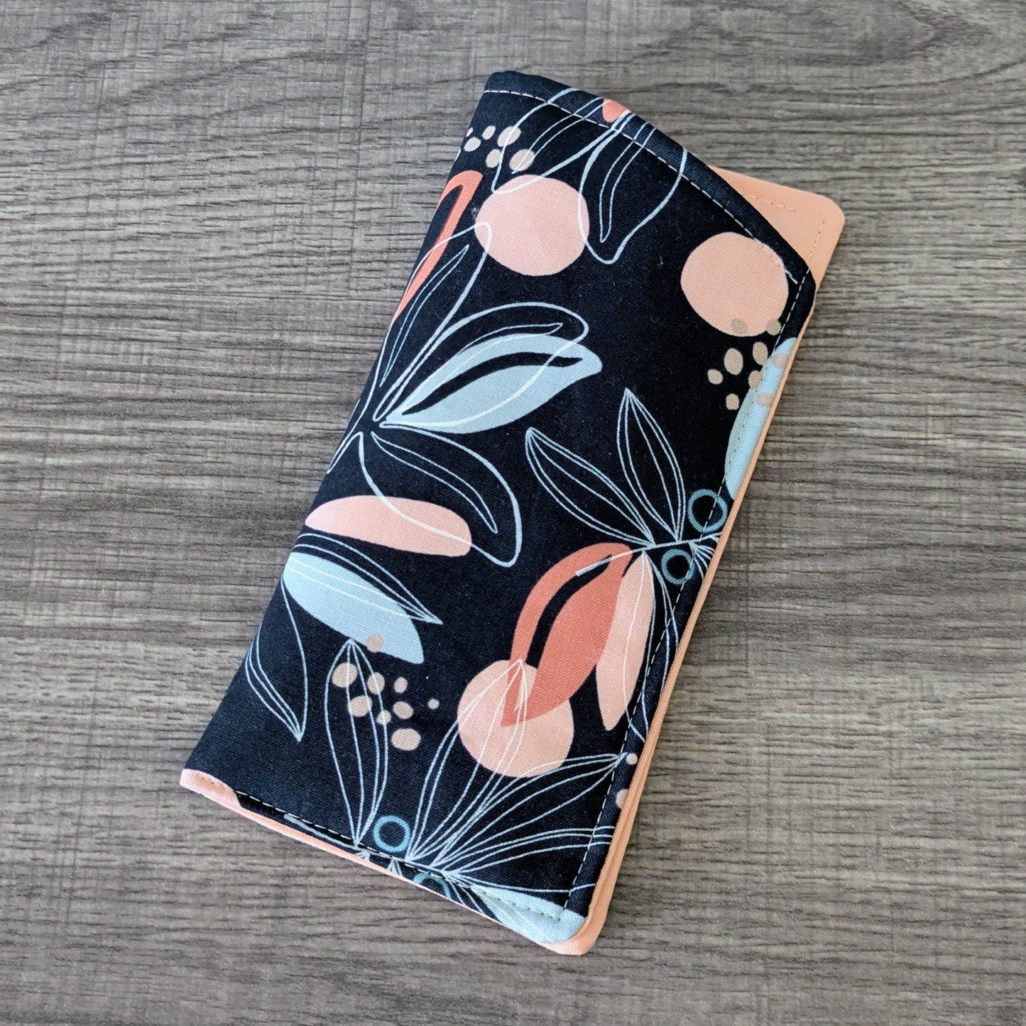 Dark Blue Palm Leaf Eyeglass Pouch