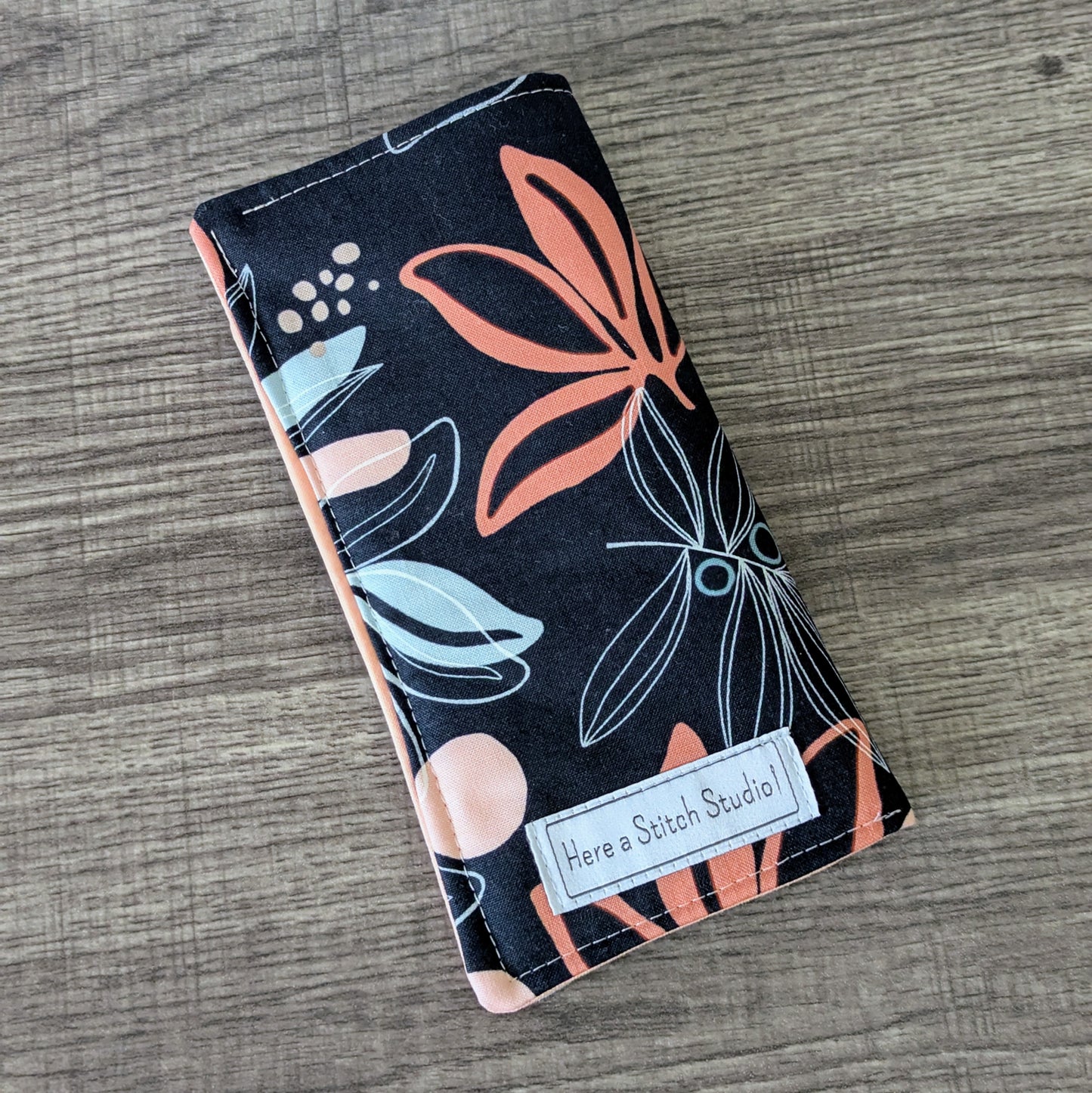 Dark Blue Palm Leaf Eyeglass Pouch