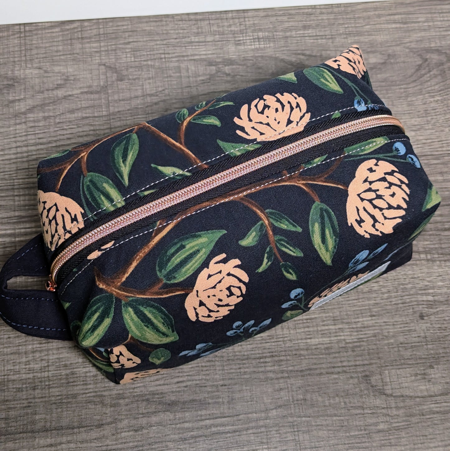 Peony Floral Canvas Boxy Bag