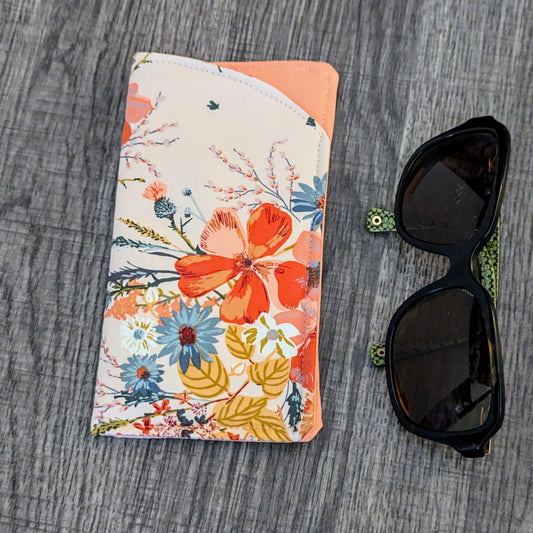Pink Floral Eyeglass Pouch