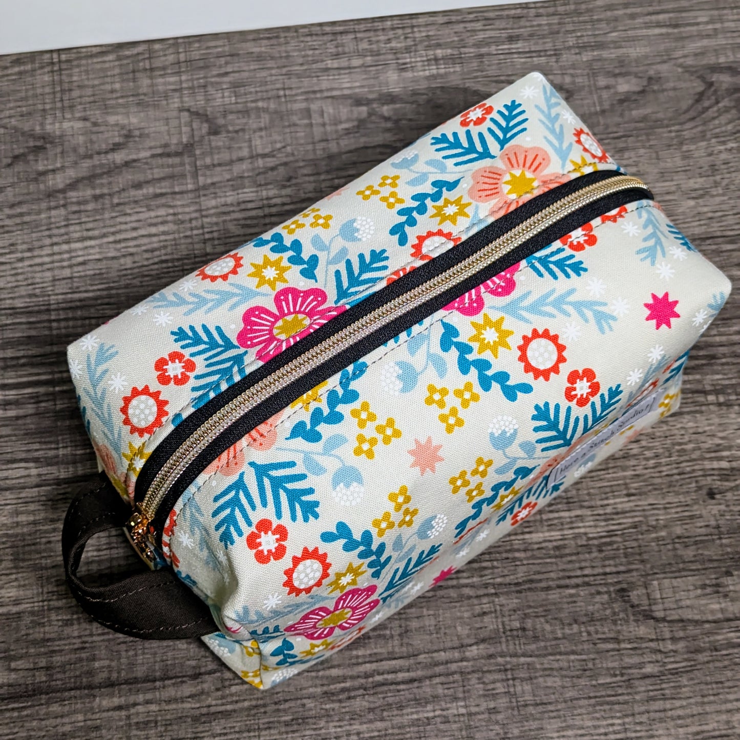 Floral Cream Canvas Boxy Bag