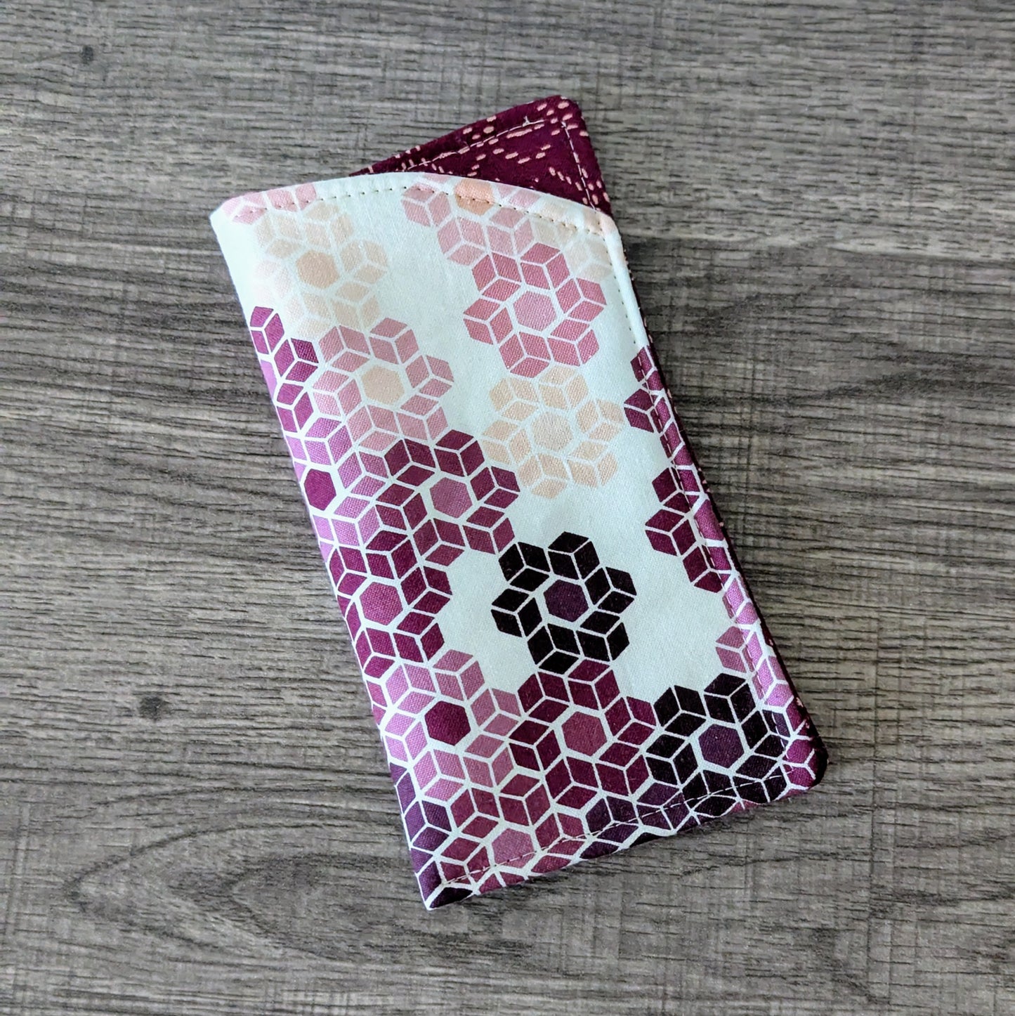 Purple Hexie Eyeglass Pouch
