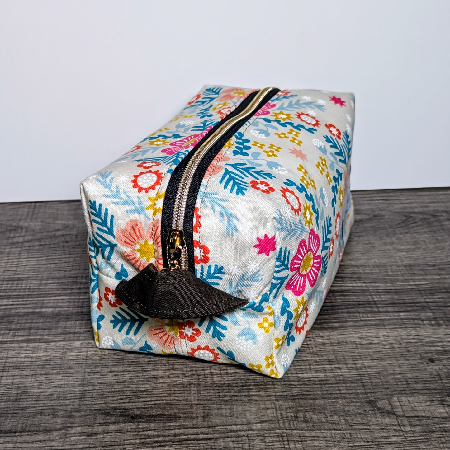 Floral Cream Canvas Boxy Bag