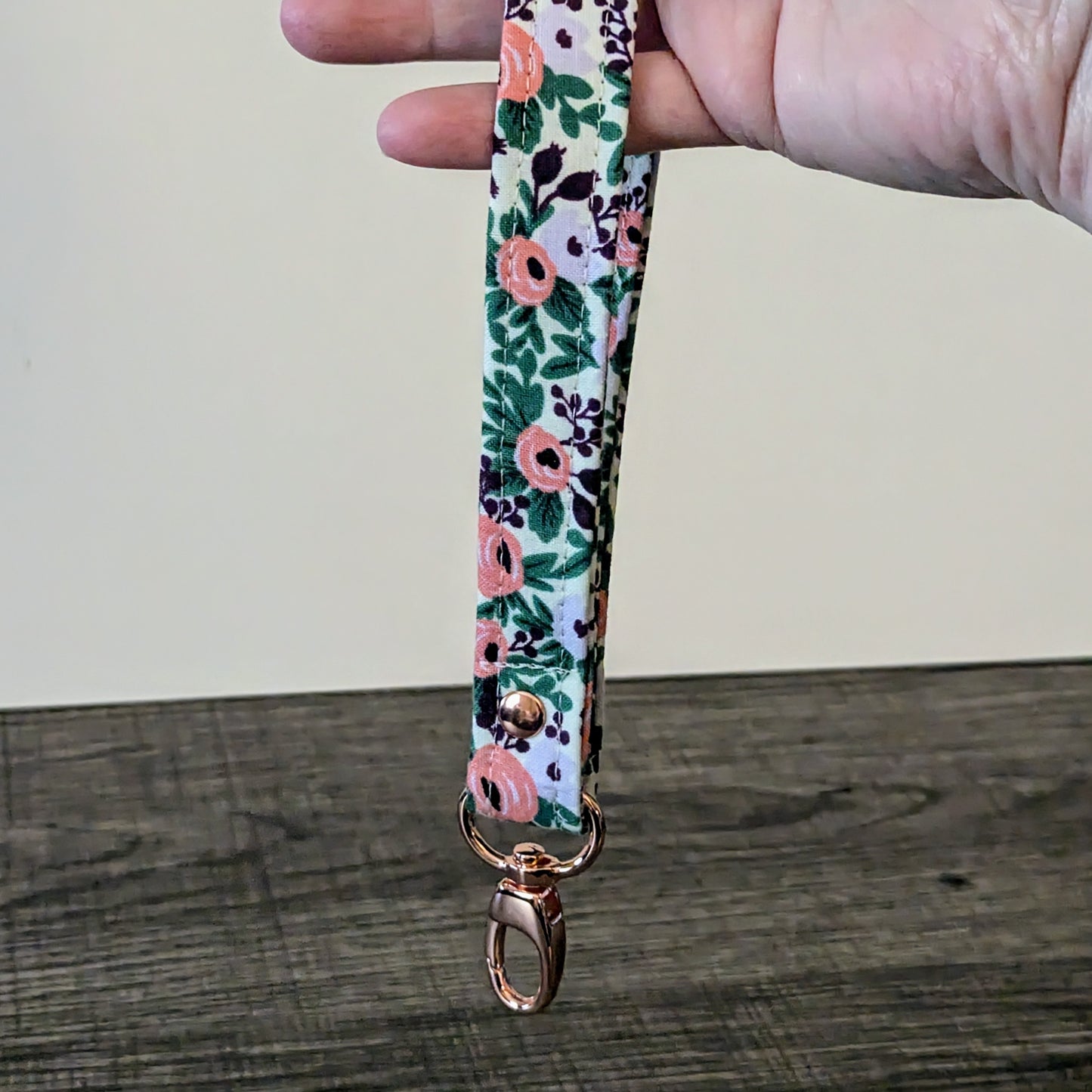 Lavender Floral Wrist Lanyard