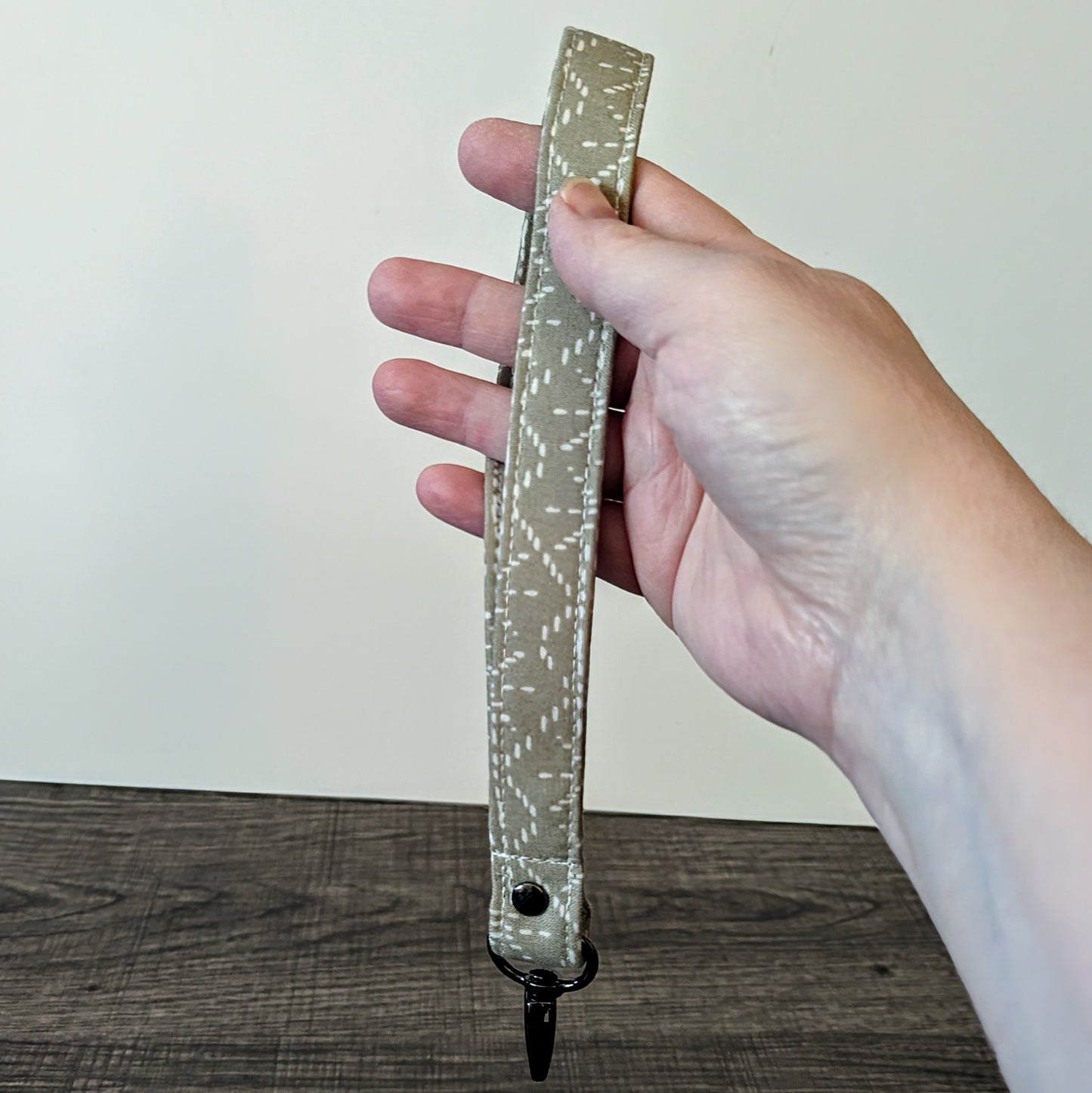 Beige Cotton Wrist Lanyard
