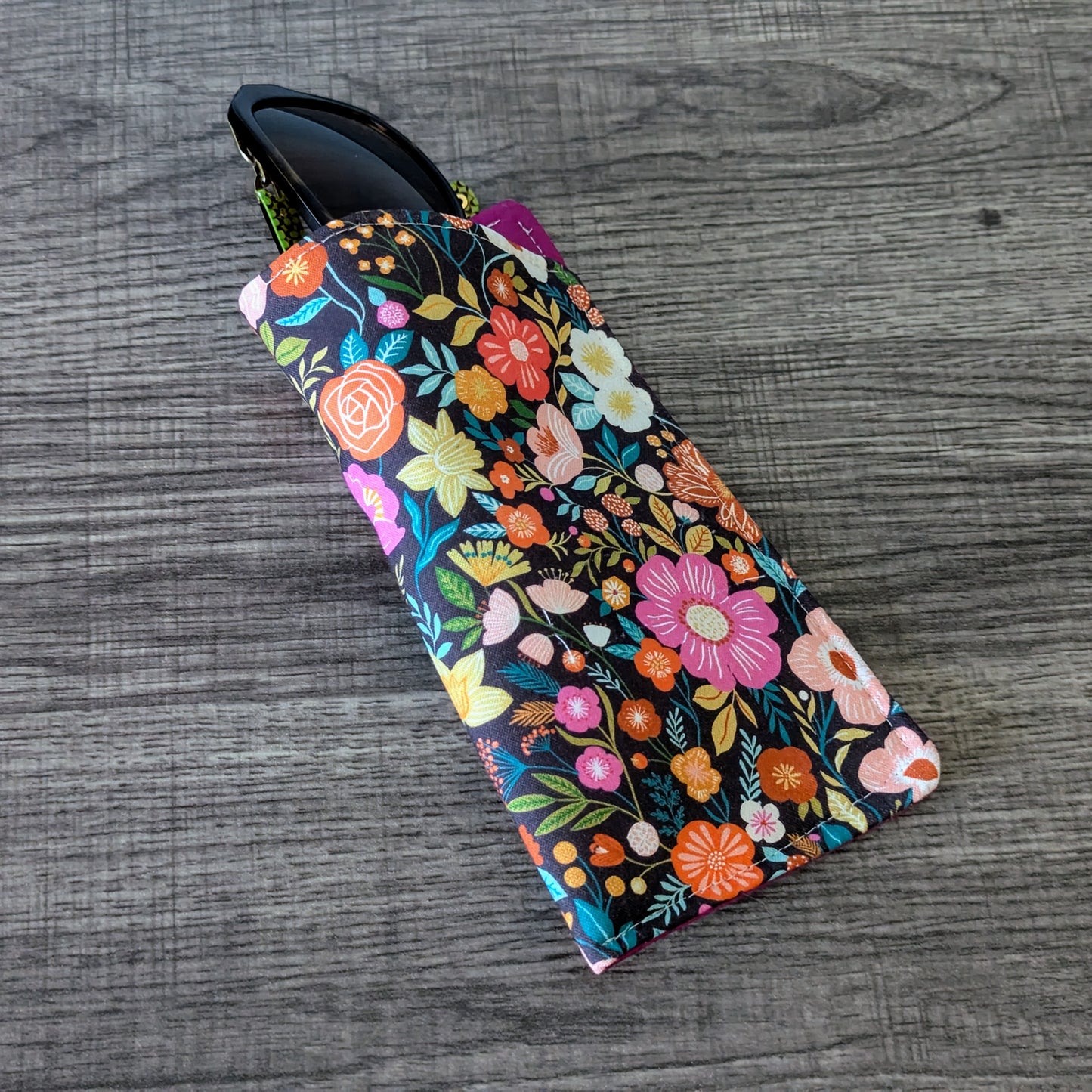 Bright Floral Eyeglass Pouch