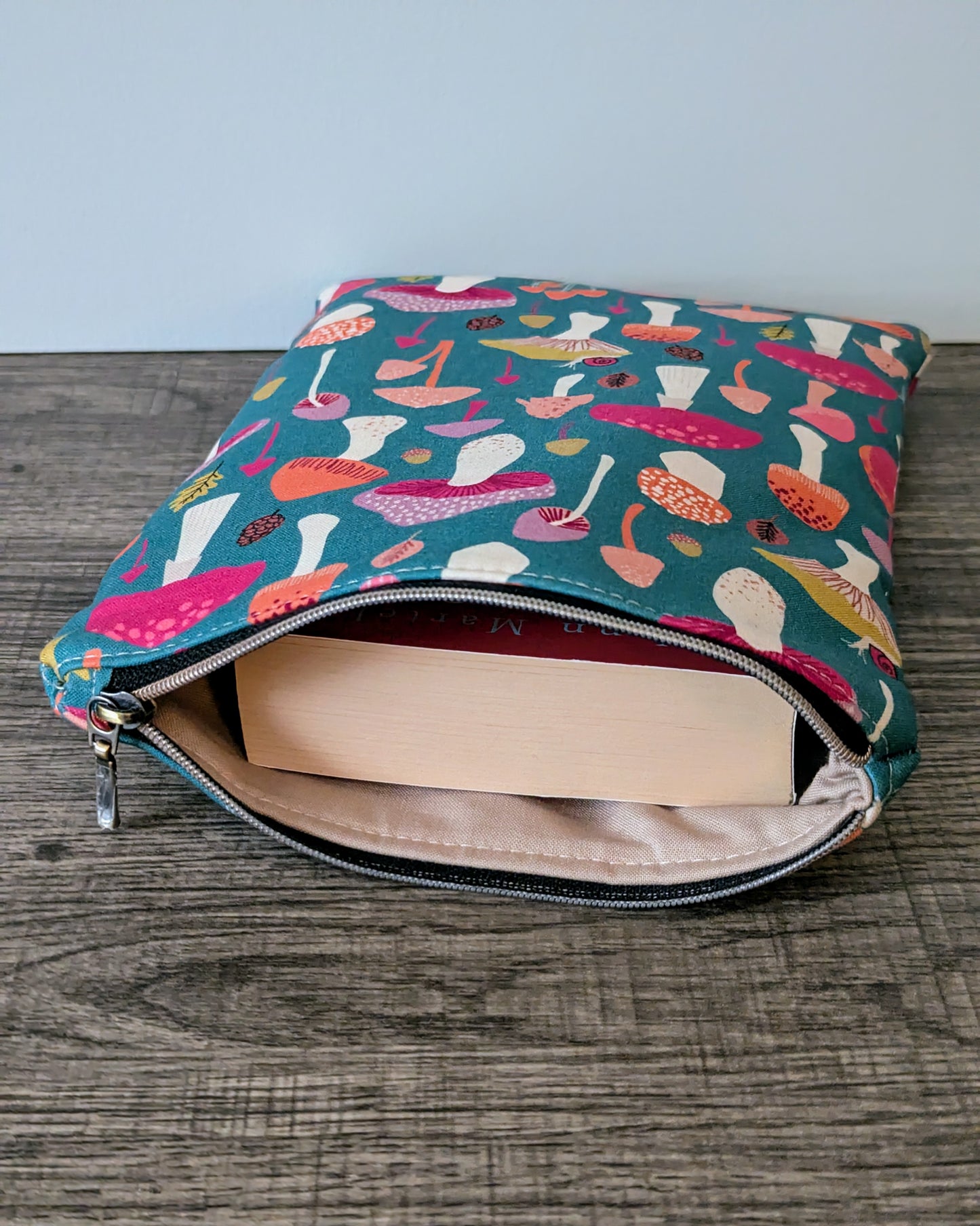 Mushroom Cotton Book & E-Reader Sleeve
