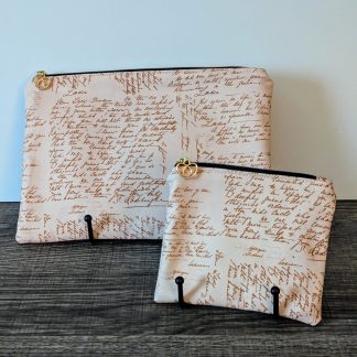 Light Pink Cotton Zipper Pouch