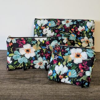 Woodland Floral Cotton Zipper Pouch