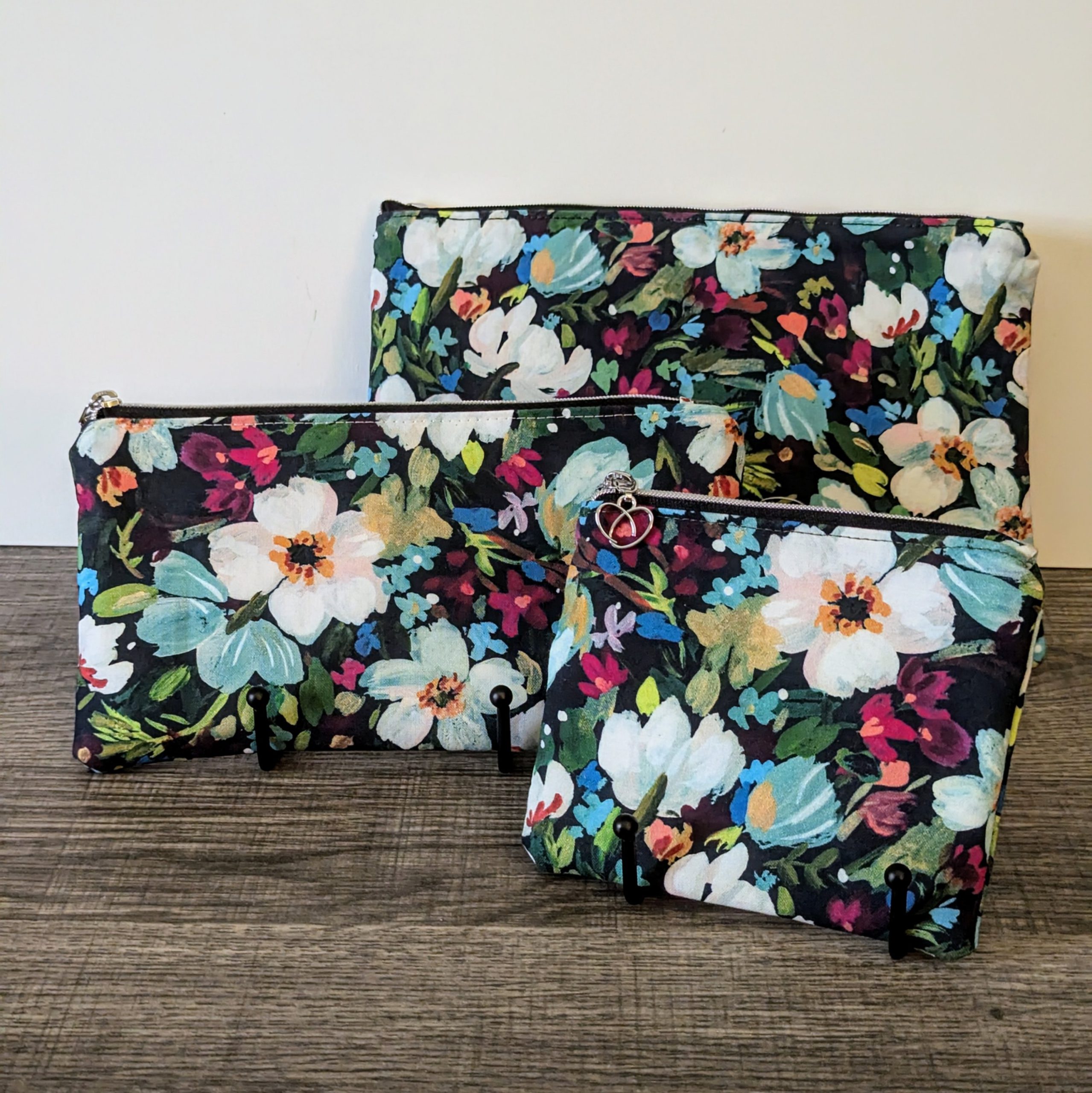 Woodland Floral Cotton Zipper Pouch