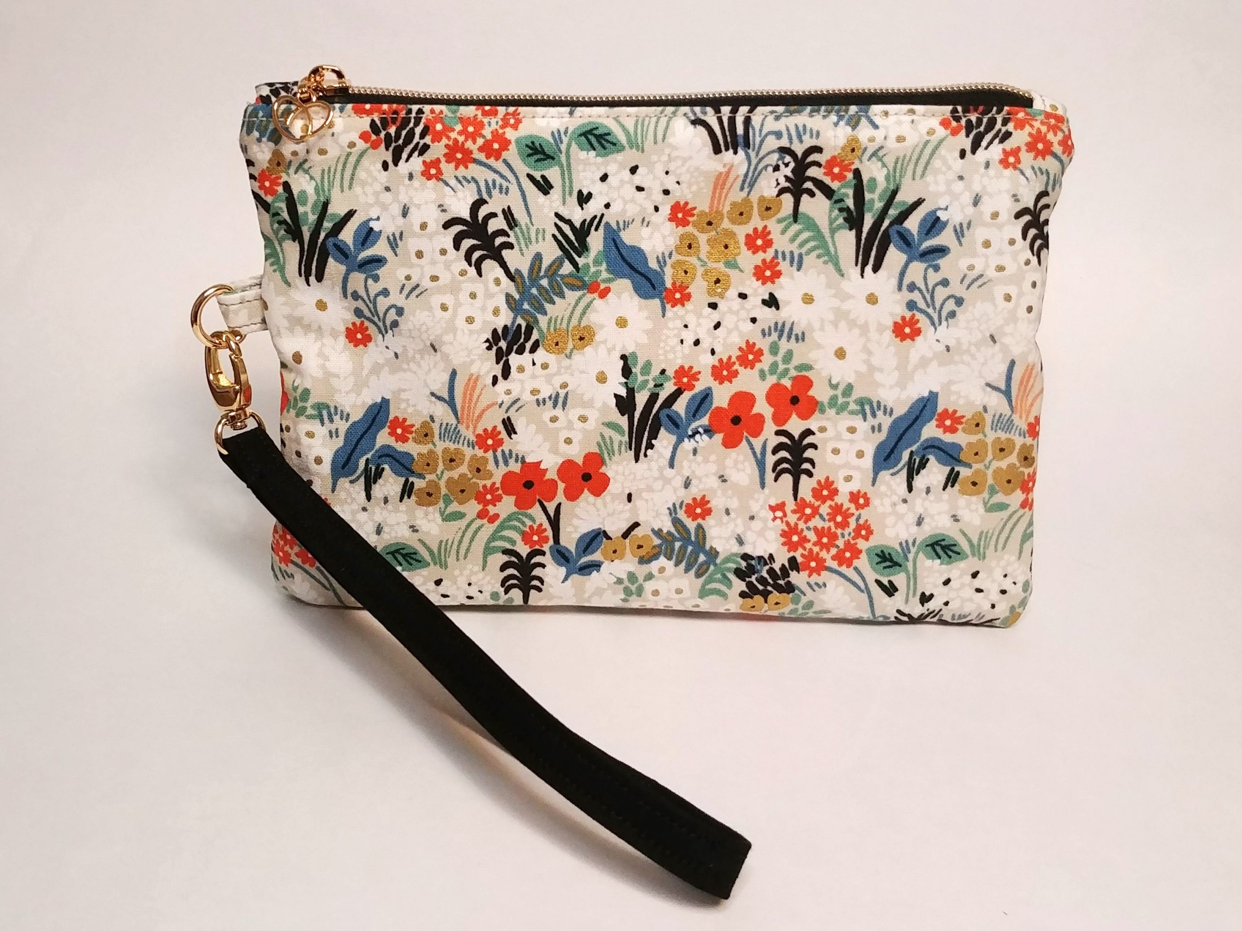 Natural Meadow Floral Canvas Wristlet - Image 2
