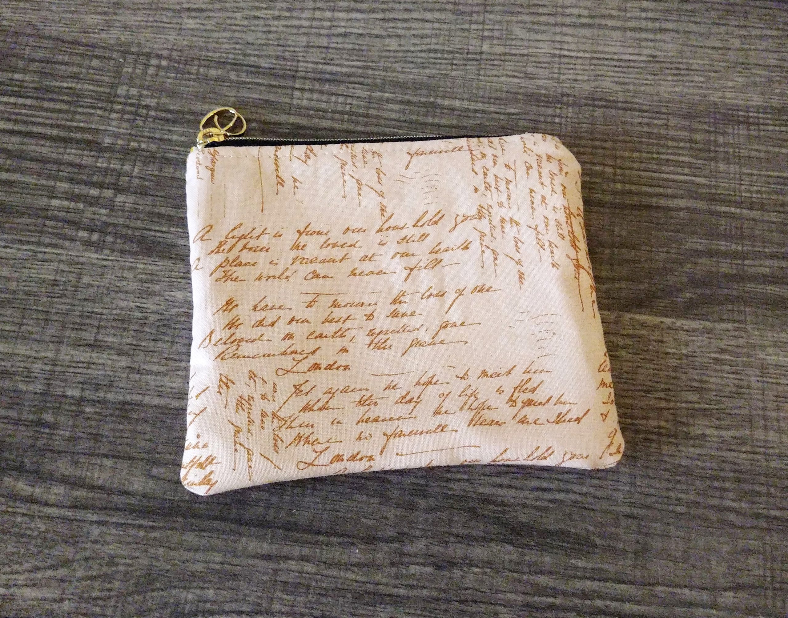 Light Pink Cotton Zipper Pouch - Image 3