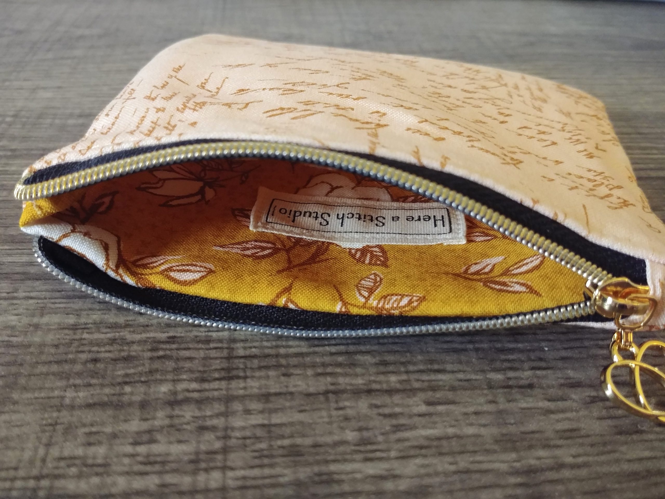 Light Pink Cotton Zipper Pouch - Image 4