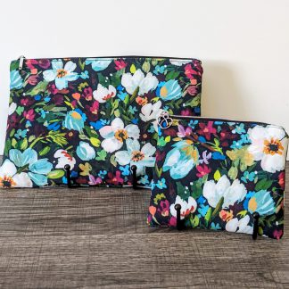 Woodland Floral Cotton Zipper Pouch