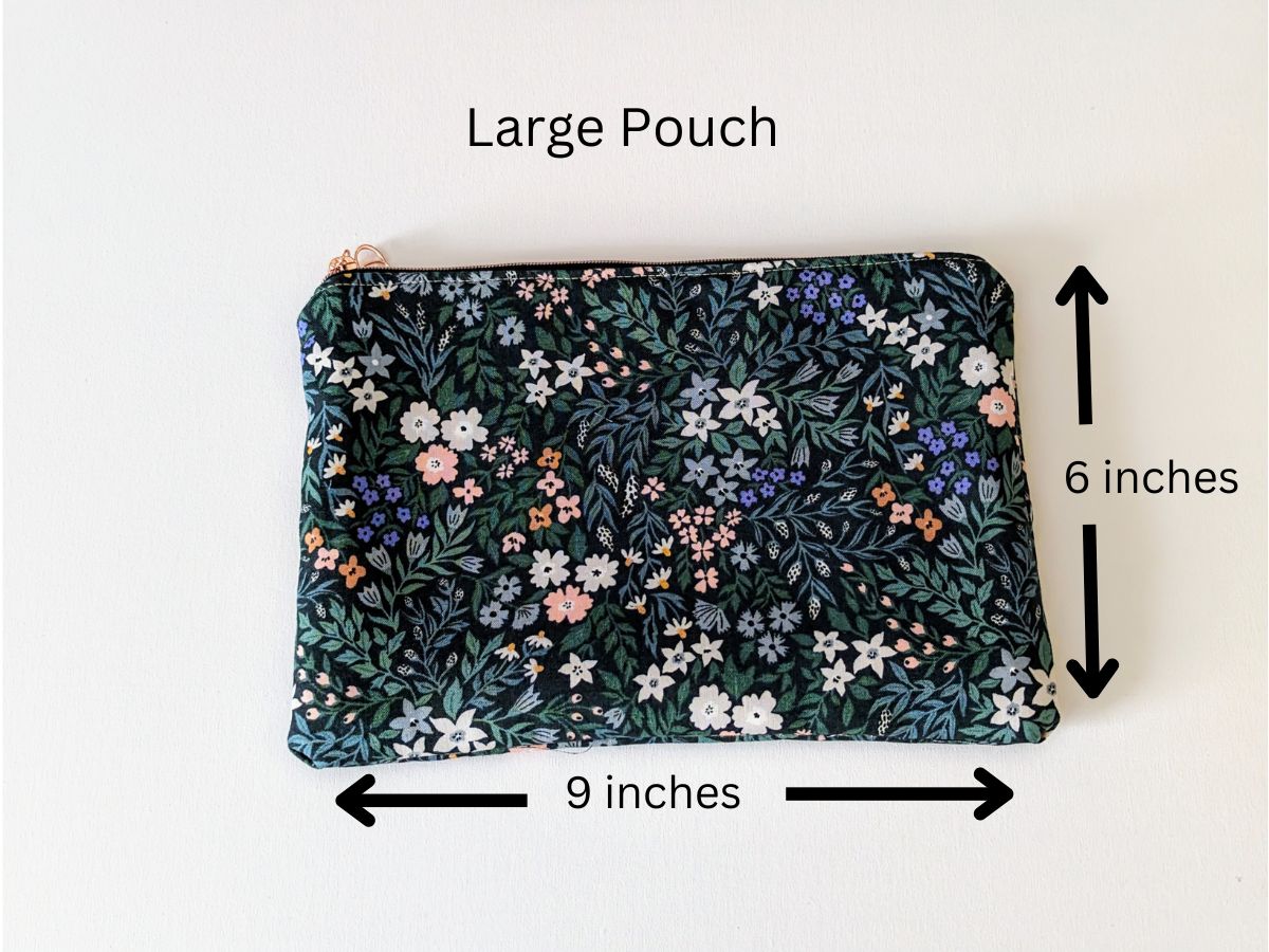 Meadow Floral Cotton Zipper Pouch - Image 8