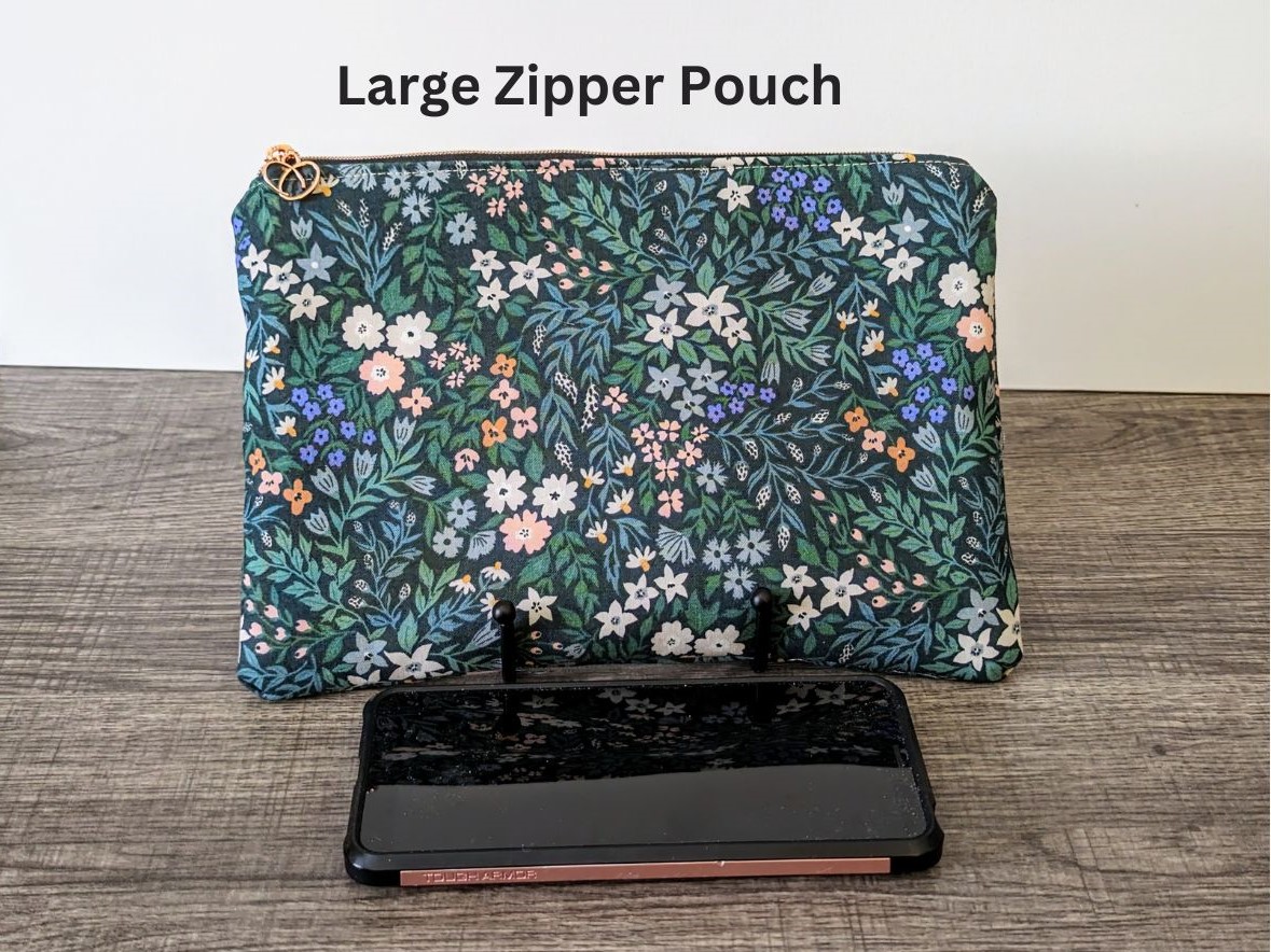 Meadow Floral Cotton Zipper Pouch - Image 2