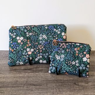 Meadow Floral Cotton Zipper Pouch