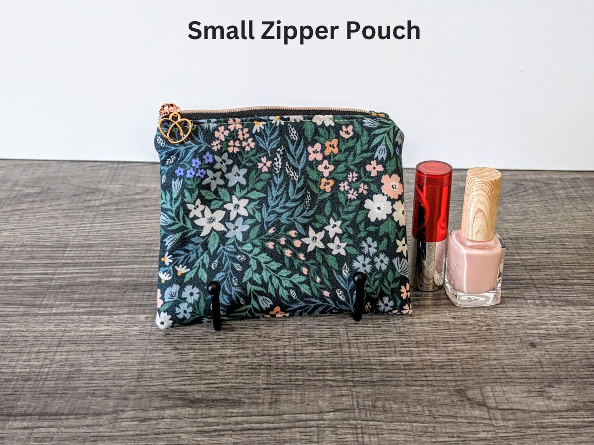 Meadow Floral Cotton Zipper Pouch - Image 3
