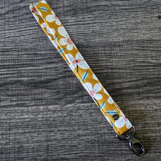 Yellow Daisy Keychain Wrist Lanyard