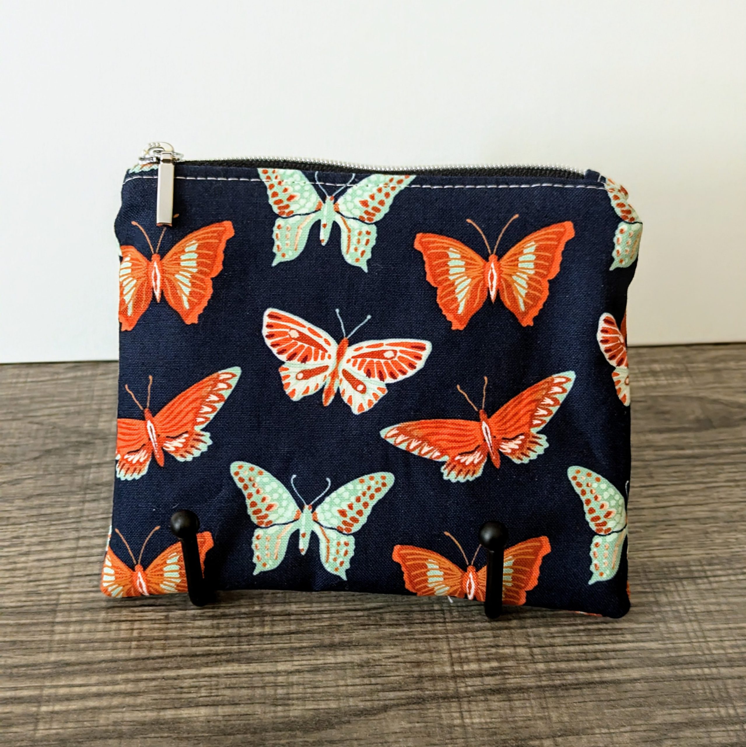 Butterfly Cotton Zipper Pouch