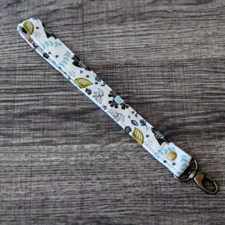 Modern Floral Cotton Wrist Lanyard