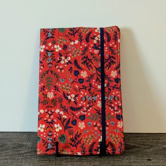 Red Floral Notebook Cover