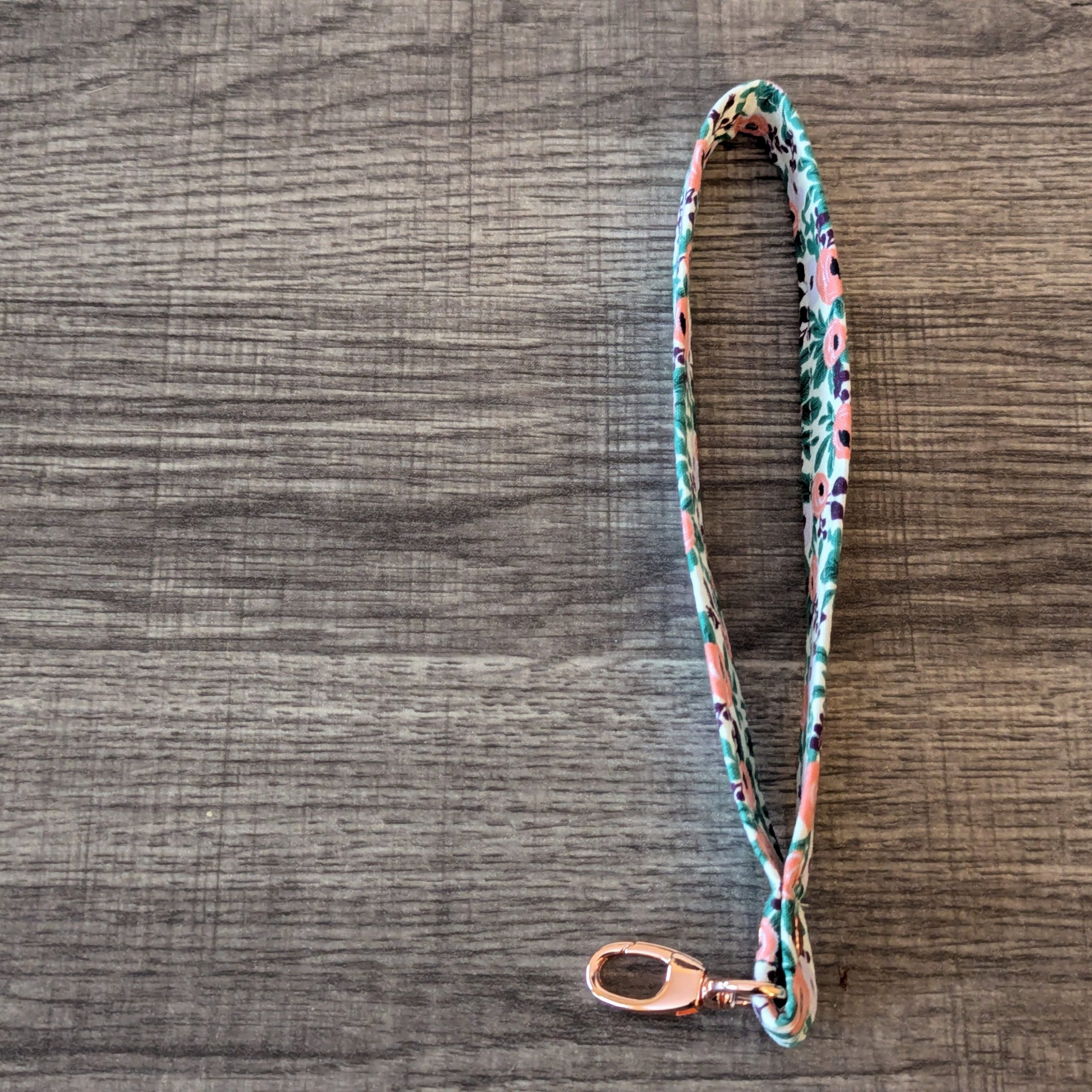 Lavender Floral Cotton Wrist Lanyard - Image 5