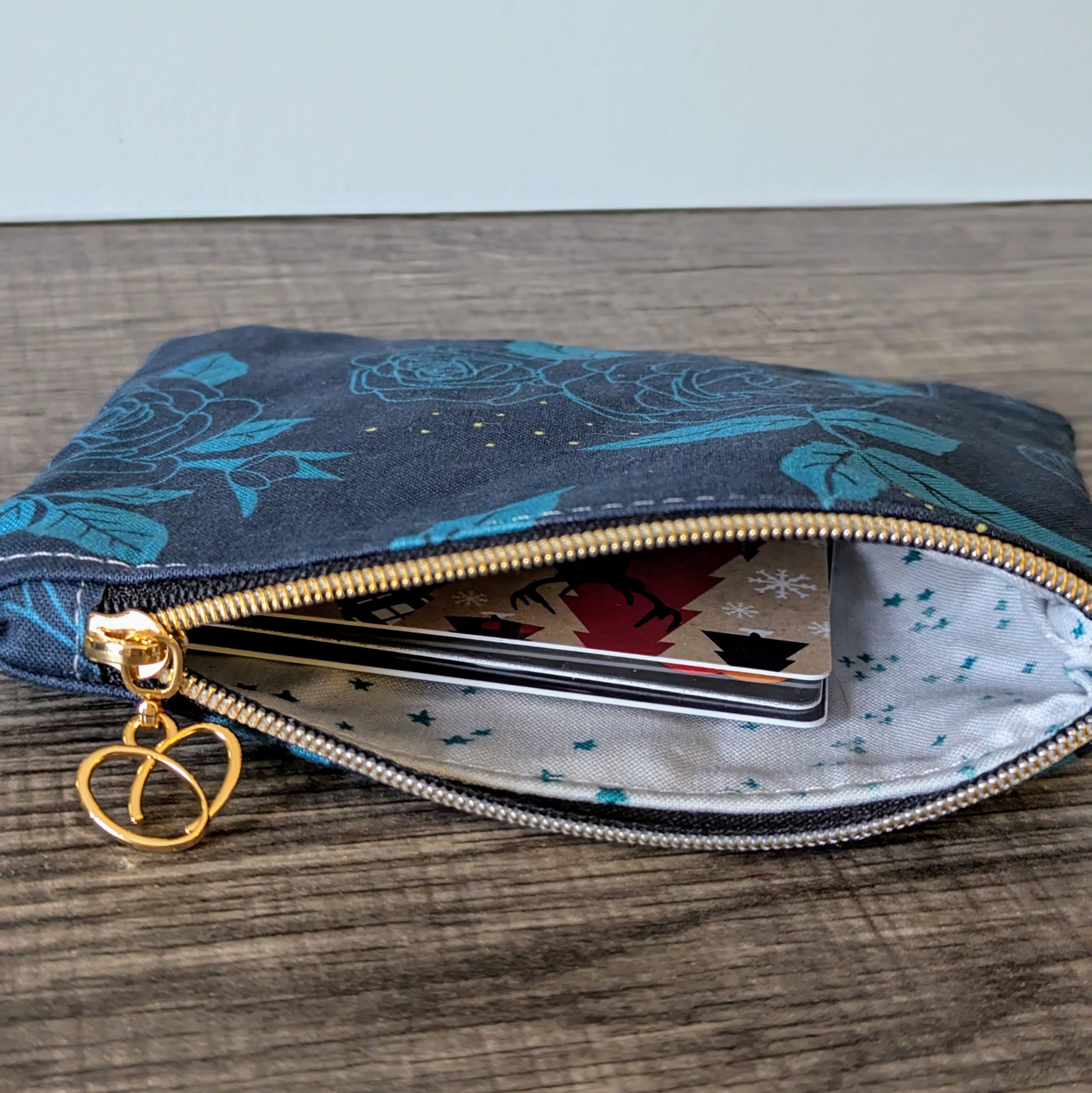 Night Rose Cotton Zipper Pouch - Image 7