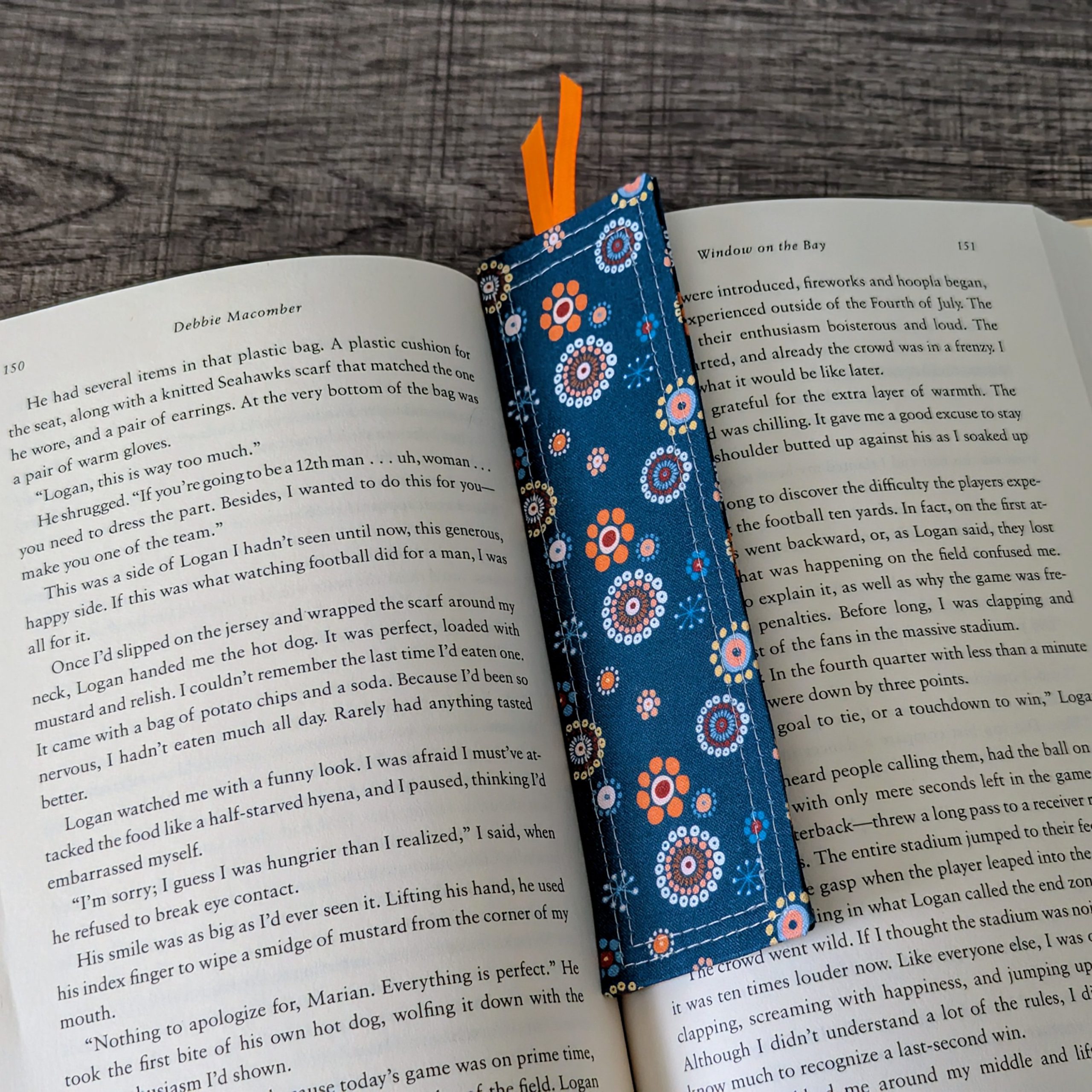 Teal Modern Floral Bookmark - Image 2