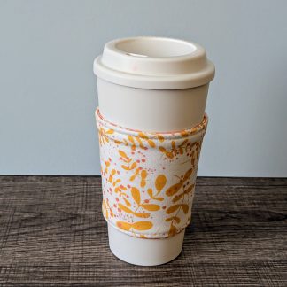 Yellow & Pink Floral Coffee Sleeve