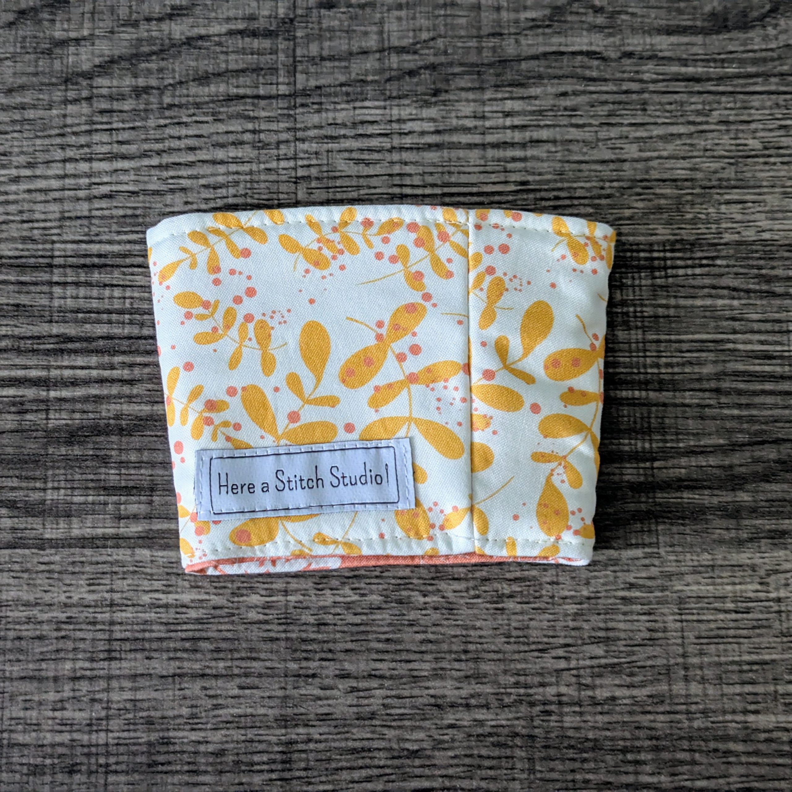 Yellow & Pink Floral Coffee Sleeve - Image 5