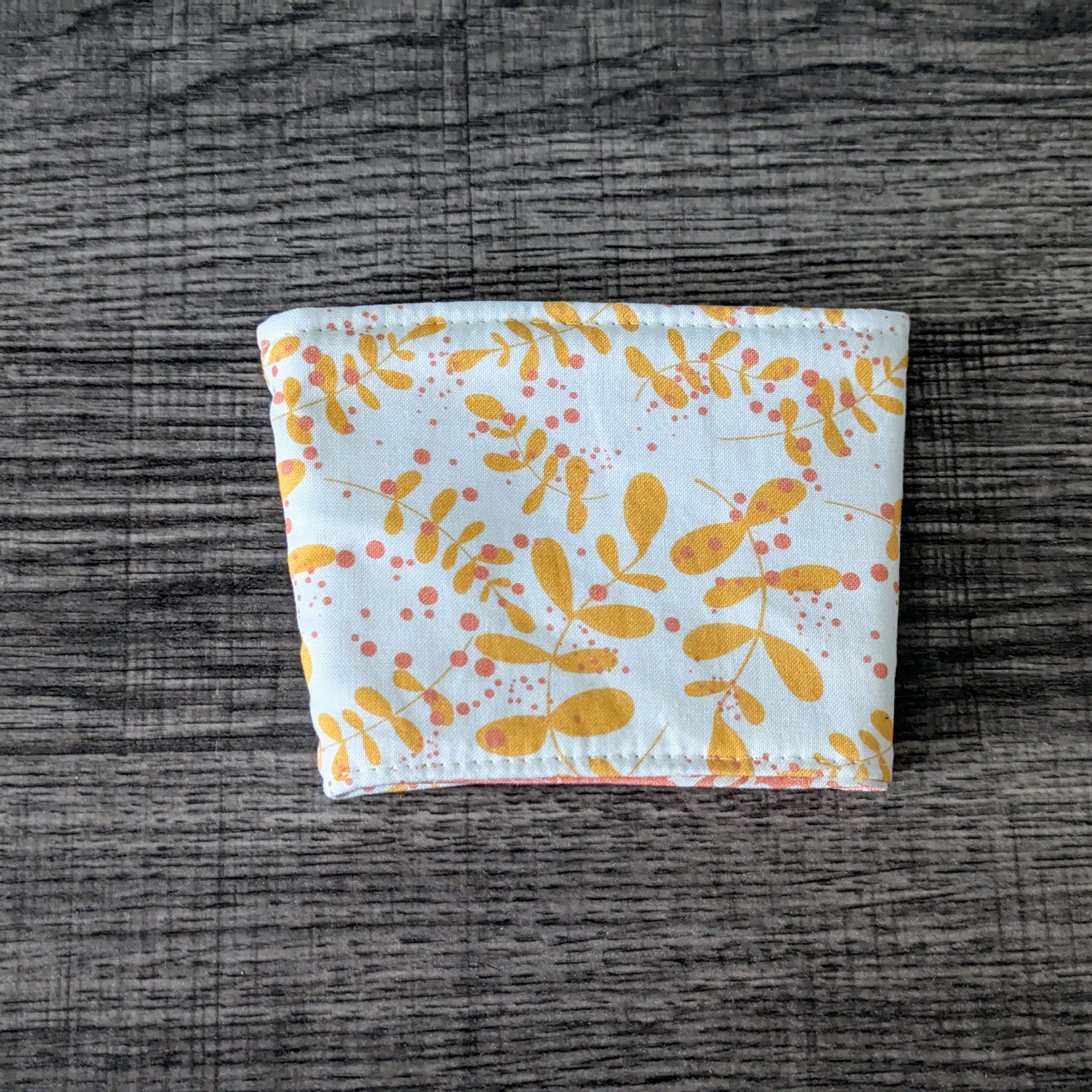 Yellow & Pink Floral Coffee Sleeve - Image 4