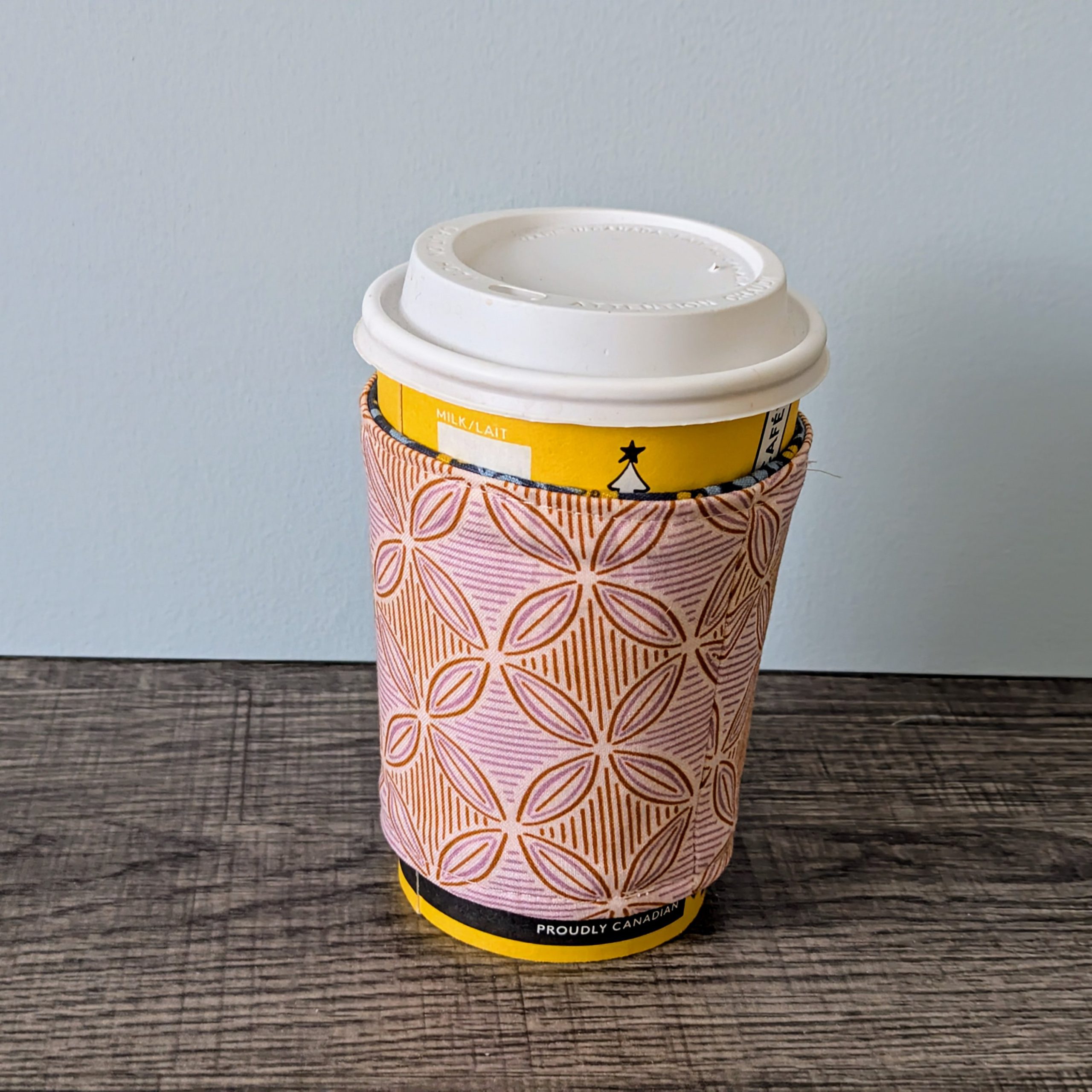 Blue Floral Coffee Sleeve - Image 2